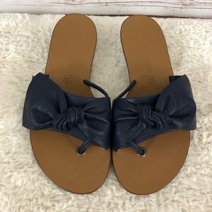 Paul Green Paula Leather Slides Navy
